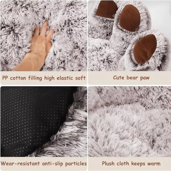 Dog bed bear paw