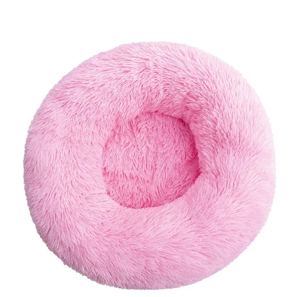 Dog bed long plush round