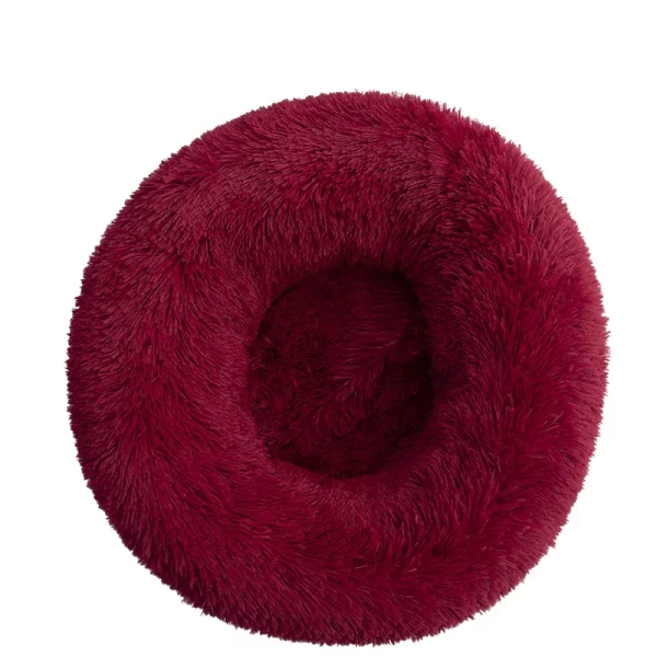 Dog bed long plush round