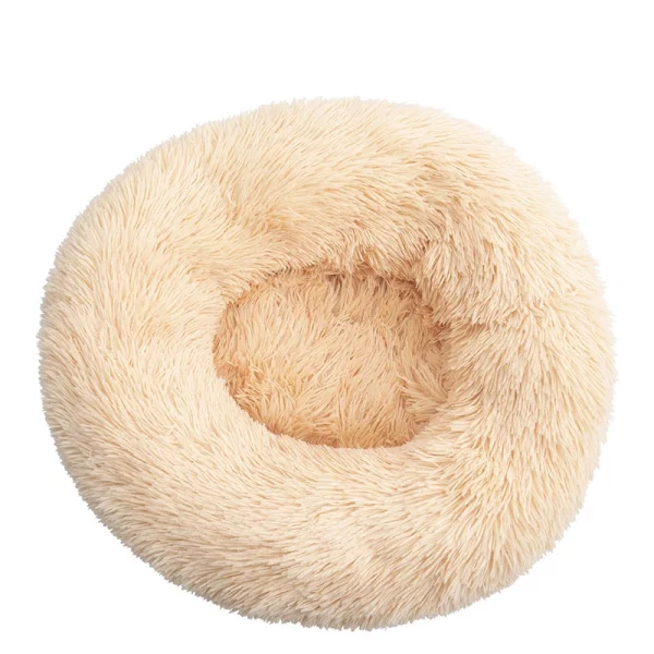 Dog bed long plush round