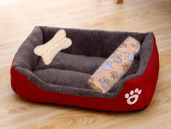 Dog bed bone shape