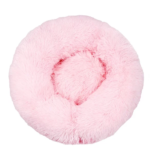 Dog bed long plush round